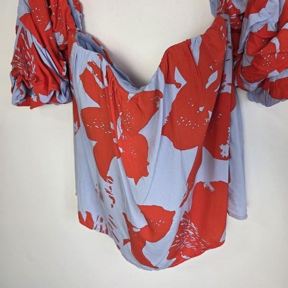 NWT Bardot Floral Caught Sleeve Bustier Top - Picture 4 of 8